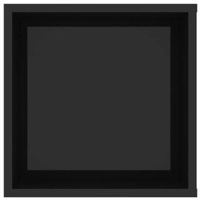 Armadietto tv da parete nero lucido 102x35x35 cm in truciolato