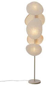 Lampada da terra Japandi beige a 3 luci - Organica