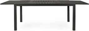 Tavolo In Alluminio Allungabile Da Esterno 90x160-240 Cm Antracite