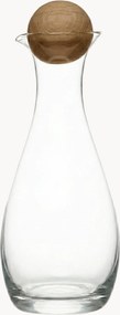 Set olio e aceto in vetro soffiato con tappi in legno Nature 2 pz