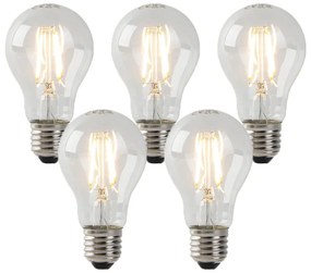 Set di 5 lampadine LED E27 trasparente 3W 250lm 2200K