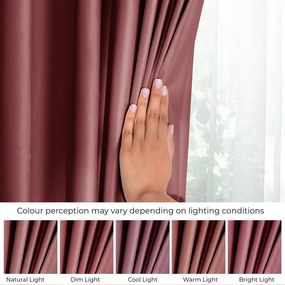 Tenda parzialmente oscurante rosa in velluto 140x270 cm Eyelets – Restilo