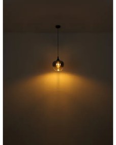 Globo 15548S - Lampada con piedistallo MAXY 1xE27/40W/230V nero/fumé