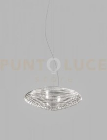 Spirit sospensione 45 cristallo trasparente nickel satinato 2 luci ...
