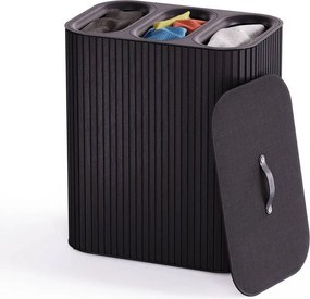 Cesta per il bucato nera in bambù 3x30 l Tota Trio Luxe – Joseph Joseph