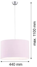 Argon 4136 - Lampadario su corda MAGIC 1xE27/15W/230V rosa