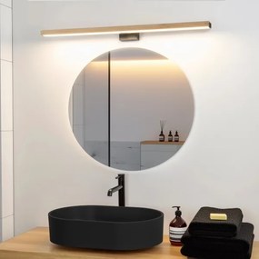 Brilagi-Illuminazione a LED per specchi da bagno WOODY MIRROR LED/15W/230V IP44 quercia/nero