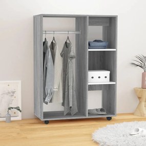 Armadio Grigio Sonoma 80x40x110 Cm İn Legno Multistrato /