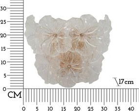 Lampada da parete dorata in vetro Ibiscus – Mauro Ferretti