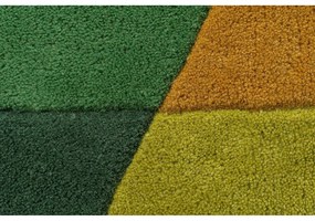 Tappeto in lana giallo/verde 60x230 cm Prism - Flair Rugs