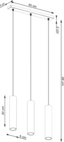 Lampadario color crema Castro – Sollux