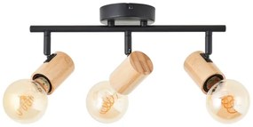 Brilliant - Faretto KERRY 3xE27/40W/230V nero/bambù