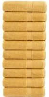 Asciugamani per Sauna 10 pz Oro 50x100 cm 600gsm 100% Cotone 137283