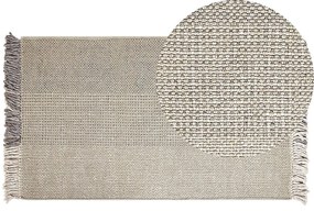 Tappeto lana grigio chiaro 80 x 150 cm TEKELER Beliani
