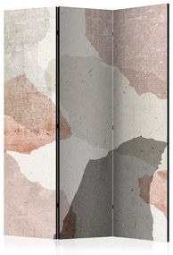 Paravento design Terrazzo colorato (3 pezzi) - astratto in toni soft
