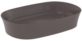 Lavabo da appoggio IDEAL STANDARD ovale piletta non inclusa in ceramica L 60 x H 12 x P 38 cm marrone piletta non inclusa