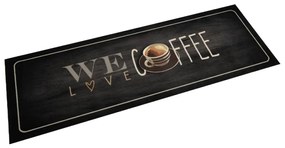 Tappeto Da Cucina Lavabile Testo Caffè 60x180 Cm İn Velluto /