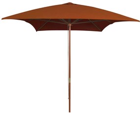 Ombrellone Da Giardino Con Palo İn Legno Terracotta 200x300 Cm /