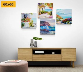 Set di quadri – Paesaggio marino in imitazione di pittura