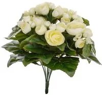 Set 3 Bouquet Artificiale di Begonia Altezza 28 cm