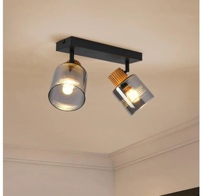 Brilagi - Faretto HYGGE 2xE14/15W/230V nero/fumé