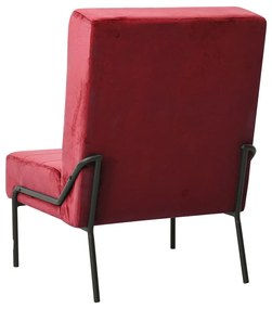 Poltrona relax 65x79x87 cm rosso vino in velluto