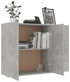 Credenza grigio cemento 105x30x75 cm in legno multistrato