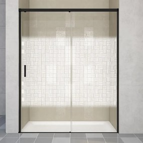 Porta doccia Jazz 120 cm, H 200 cm in vetro, spessore 6 mm satinato bianco