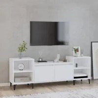 Mobile Porta TV Bianco 160x35x55 cm in Legno Multistrato cod mxl 23498