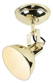 Faretto rotondo industriale oro 1 luce - Tommy