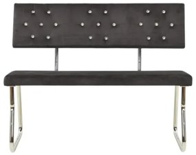 Panca 110 cm in Velluto Grigio Scuro