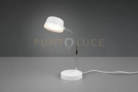Kiko lampada da studio bianca flessibile h. 41cm a led 4,5w 500lm, ...