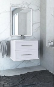 Specchio con illuminazione integrata Tiffany BADEN HAUS L 73 x H 90 x P 4 cm bianco opaco