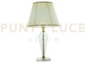 Lume piccolo villa 1 luce trasparente e oro attacco e14