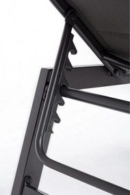 Sdraio da giardino color antracite in metallo regolabile Hilde – Bizzotto