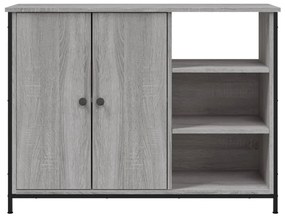 Credenza Grigio Sonoma 100x33x75 cm in Legno Multistrato