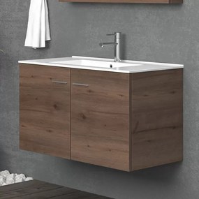 Mobile bagno sospeso da 90cm con 2 ante BT-90 - KAMALU