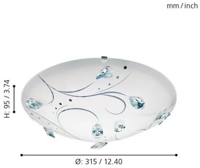 Eglo 95689 - Plafoniera LED SORRENTA 1 LED/16W/230V