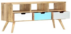 Mobile porta tv 110x35x48 cm legno massello di mango