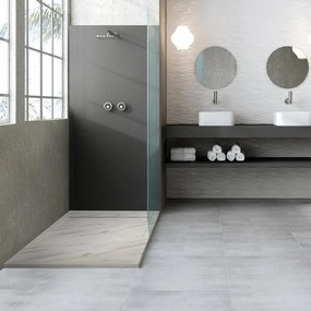 Piatto doccia SENSEA in resina Neo bianco L 90 x L 90 x H 3 cm opaco effetto marmo
