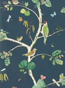 Sanderson Tapete Woodland Chorus - Charcoal