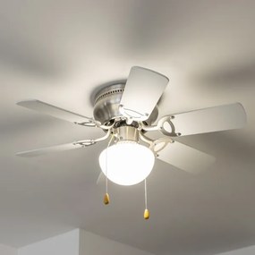 ZEVENTI - Ventilatore da soffitto GALDANA 1xE27/60W/230V grigio/bianco