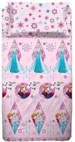 Completo Lenzuola in Cotone Disney Frozen Diamond