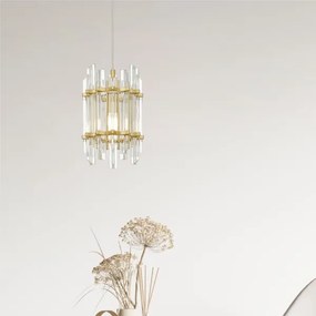 Zuma Line P0556-01D-V7V7 - Lampadario a sospensione con filo ALEXANDRIA 1xE14/40W/230V oro