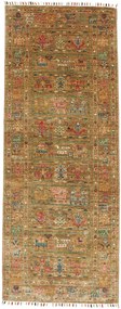 Samarkand Tappeto orientale 70 x 190 Verde (Pakistan) Annodato A Mano