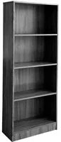 Libreria ufficio cameretta grigio a muro cm 60 x 24 x 170