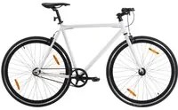 Bicicletta a Scatto Fisso Bianca e Nera 700c 55 cm 92262