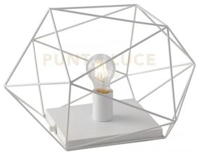 Lampada da tavolo abraxas bianco 1 luce attacco e27 40,5x29,5x26,5c...