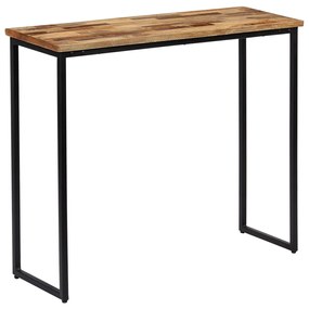 Tavolo Consolle İn Legno Massello Di Teak 90x30x76 Cm /
