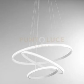Iole s/3 - lampadario a sospensione bianco led 3000k 3000lm 60w dim...